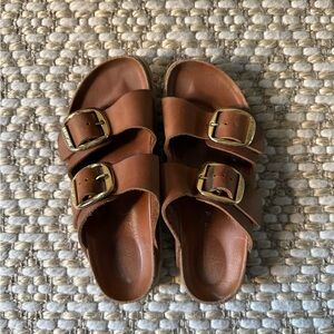 Arizona Big Buckle Oiled Leather Cognac